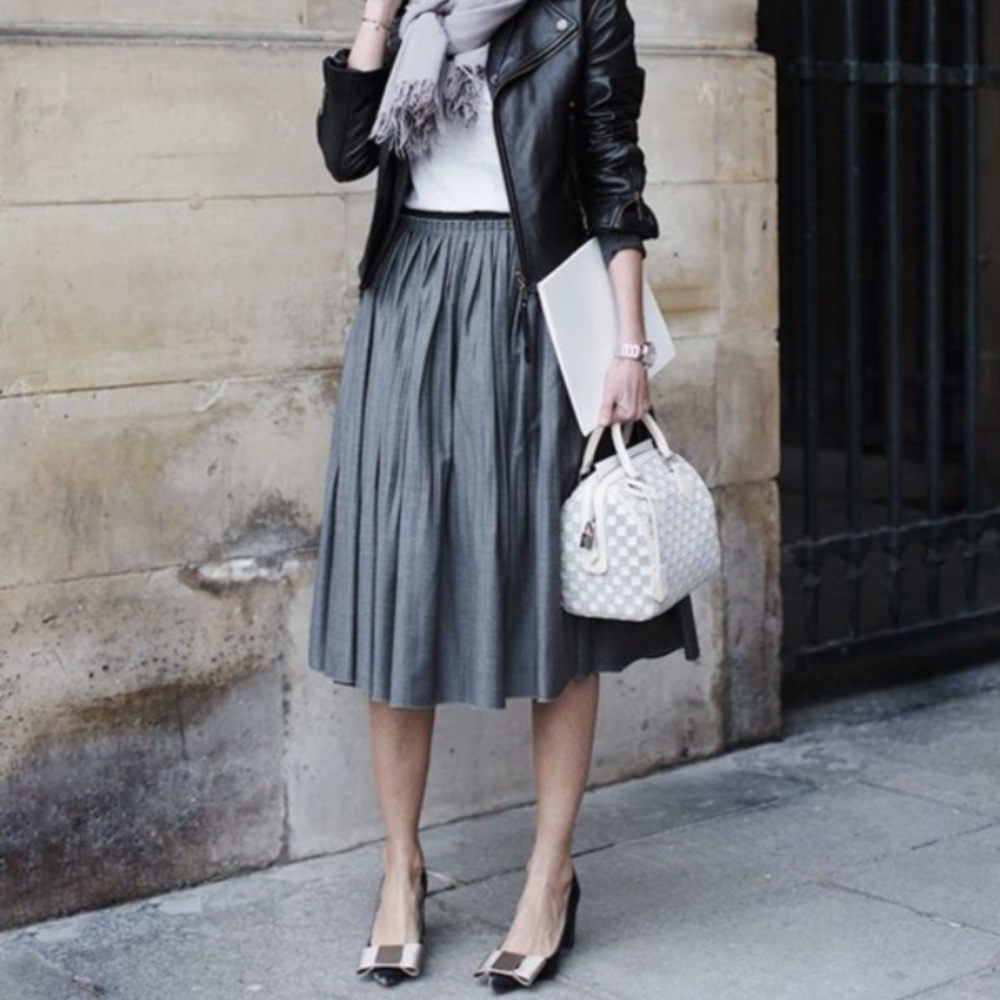 Gray J Crew Tulle A-Line Skirt